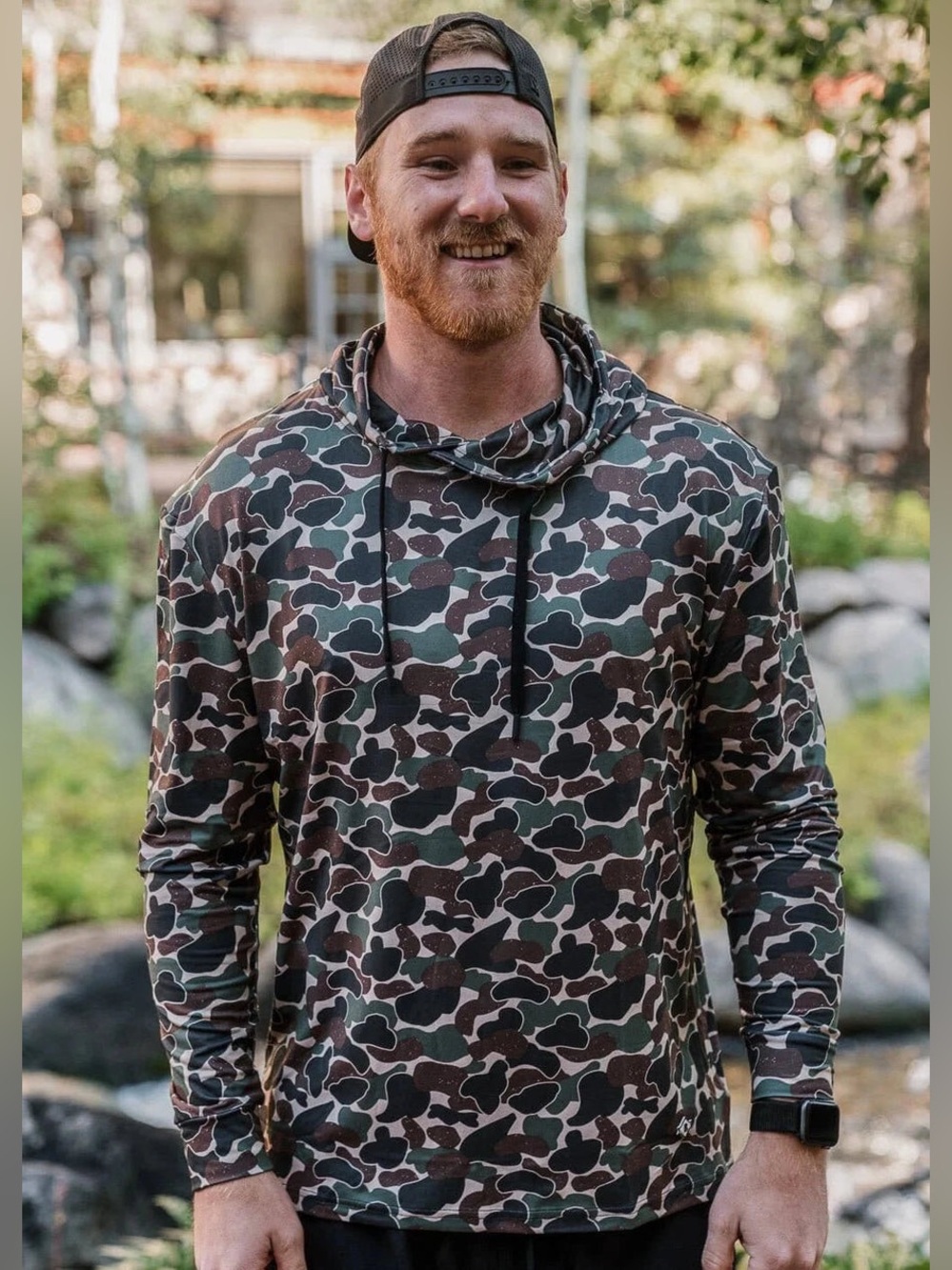 Burlebo Performance Hoodie Throwback Camo Size Large